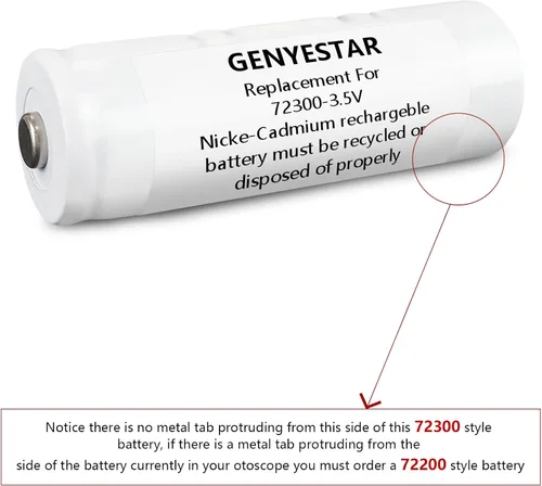 Miniatura 2 de Batería de repuesto para otoscopio Welch Allyn 72300 23300 1300 mAh batería recargable