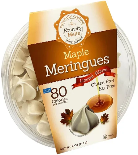 Miniatura 24 de Krunchy Melts Galletas originales de merengue Sabor vainilla de Halloween Solo 90 calorías por porción Sin grasa, sin gluten, sin lácteos