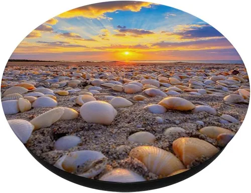 Miniatura 2 de Ocean Reef Park Sunrise con conchas de mar Sunrise Sundown - PopSockets agarre y soporte para teléfonos y tabletas