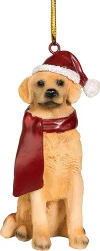 Miniatura 7 de Design Toscano - Figura de perro para decoración navideña. Golden Retriever