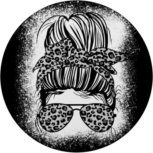 Miniatura 3 de PopSockets PopSockets intercambiables PopGrip para mujer con leopardo en blanco y negro
