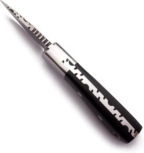 Miniatura 7 de GCS - Cuchillo táctico de acero hecho a mano D2, cuchillo de caza, cuchillo de campamento con funda de cuero, hoja de espiga completa diseñada