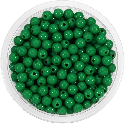 Miniatura 23 de 200 cuentas redondas acrílicas de 0.394 a 0.787 pulgadas (6 a 0.787 in) de color caramelo, cuentas espaciadoras sueltas para manualidades para hacer
