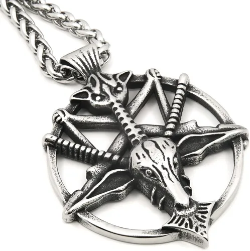 Miniatura 3 de Gungneer Viking Mjolnir Thor Hammer Collar Colgante Con Lobo Bizantino Rey Cadena Oro Mezclado Acero Inoxidable Nórdico Viking Joyería Hombres