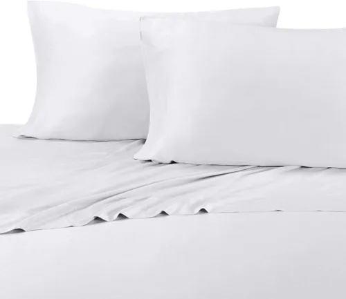 Miniatura 19 de Juego de sábanas sedosas y suaves de bambú-algodón híbrido, sábanas de cama 100 % de bambú-algodón.