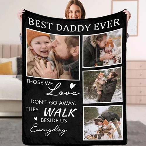 Miniatura 15 de Manta personalizada para padre con foto, regalos personalizados para papá, papá, abuelo, papá, cumpleaños, Navidad Papá Estilo 7