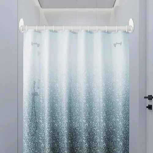 Miniatura 2 de Soporte para cortina de ducha, paquete de 2 soportes adhesivos para colgar en la pared, soportes de barra de tensión para colgar cortinas de baño