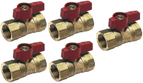 Miniatura 7 de EZ-Fluid 1" FIP X 1" FIP Thread Heavy Duty Brass Gas Shut Off Ball Valve,Quarter Turn Brass Gas Valves for Natural Gas,Propane,Gas Line Fitting