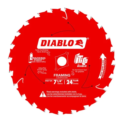Miniatura 20 de Diablo - Hoja de sierra de acabado de alto rendimiento para madera - 6-1/2" x 40 dientes, carburo Tico - D0641X