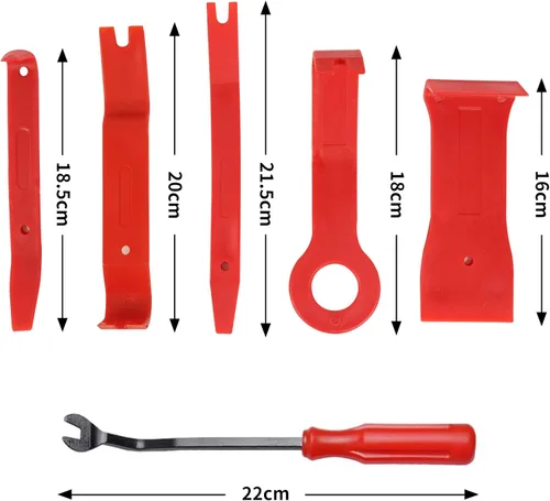 Miniatura 2 de OTUAYAUTO Kit de 6 Herramientas para Remover Molduras de Auto - Kit de Herramientas para Remoción de Paneles sin Arañazos para Audio del Auto, Panel