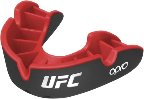 Miniatura 12 de OPRO Protector bucal moldeable de nivel plateado, ajuste esencial (negro/rojo) para niños y jóvenes, protector bucal de boxeo para artes marciales