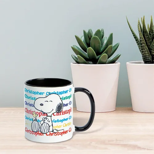 Miniatura 5 de Current Peanuts Snoopy & Woodstock - Taza de cerámica personalizada – Taza de café segura para microondas de 11 onzas, bonitas tazas de personajes