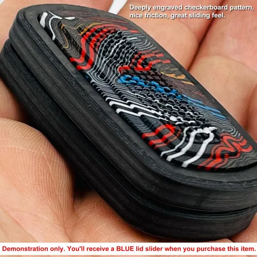 Miniatura 3 de DjuiinoStar Juguete deslizante antiestrés silencioso (fibra de carbono + fibra de vidrio), control deslizante libre de CNC, juguete magnético