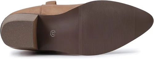 Miniatura 6 de SHIBEVER Botas vaqueras vaqueras para mujer Botas hasta la rodilla para mujer, botas occidentales bordadas con tacón grueso y ancho de pantorrilla