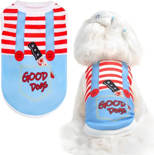 Miniatura 12 de BINGPET Camisas de Perro Policía, Camiseta de Perro Suave de Algodón, Traje Transpirable y Ligero para Perro Camiseta Sin Mangas Chaleco, Ropa