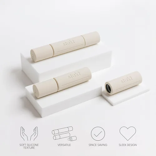 Miniatura 3 de Stakt - Pesas de mano, mancuernas ajustables, equipo de entrenamiento compacto, ideal para uso en casa y sobre la marcha (2-4-6 libras)