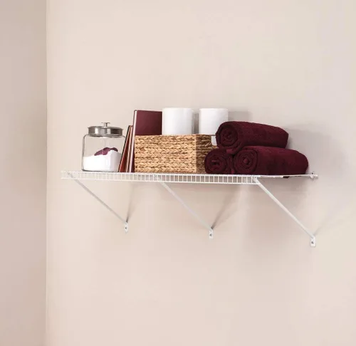 Miniatura 2 de ClosetMaid 1074 - Kit de estante de alambre ventilado, multiusos, 4 pies por 16 pulgadas, color blanco