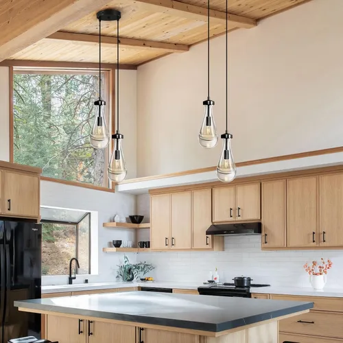Miniatura 5 de Luces Colgantes Modernas en Forma de Gota de Lluvia, Lámparas Colgantes de Latón de 2 Luces para Isla de Cocina, Iluminación Colgante Dorada