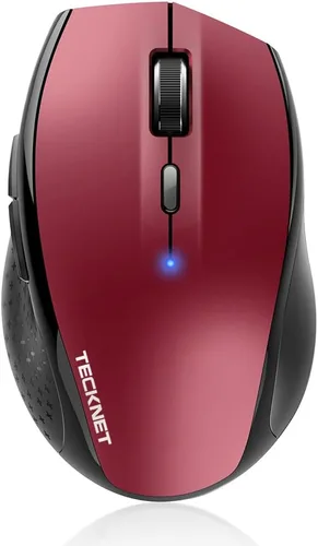 Miniatura 9 de TECKNET Ratón Bluetooth de 3 dispositivos, mouse inalámbrico silencioso con DPI de 6 niveles hasta 4800, batería de 2 años, 6 botones para amplia