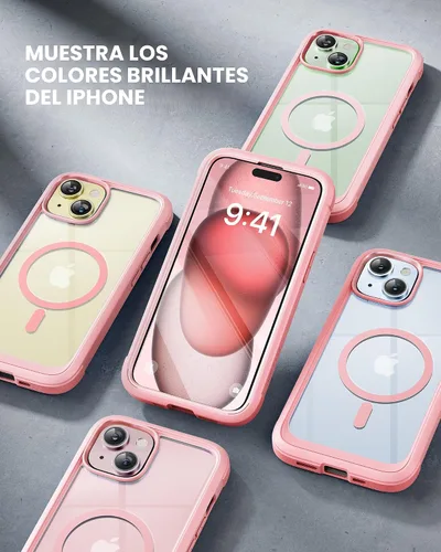 Miniatura 7 de Miracase Glass Series - Funda magnética para iPhone 15, compatible con MagSafe, de cuerpo completo, protector de pantalla de vidrio 9H integrado