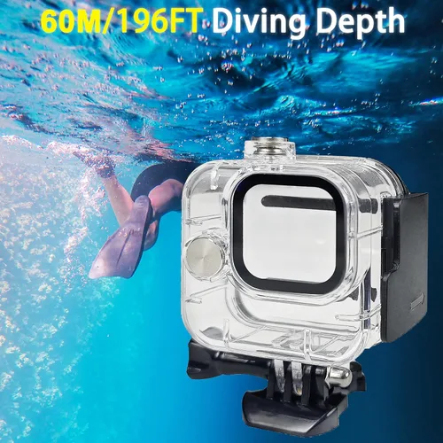 Miniatura 3 de FitStill Funda impermeable para Go Pro Hero 11 Balck Mini cámara de acción, carcasa protectora de buceo de 196.9 ft/196 pies, carcasa protectora