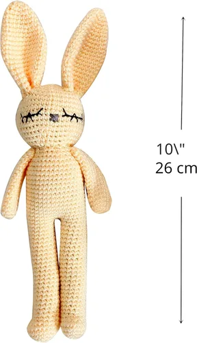 Miniatura 2 de Moni's Choice Peluche de bebé de 11 pulgadas, diseño de conejito de Pascua, suave, autismo, bebé, sueño, regalo para recién nacido, 100% hecho a