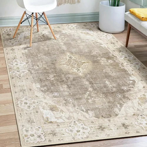 Miniatura 101 de Alfombra Verde MUJOO de 8'x10', Alfombras de Área para Sala de Estar, Alfombras Lavables, Alfombra Grande de Área, Alfombra Boho de Área de 8'x10
