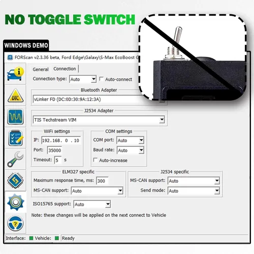 Miniatura 5 de Vgate vLinker FD Plus OBD2 Adaptador Bluetooth BLE Escáner para FORScan, Funciona con iPhone, Android y Windows