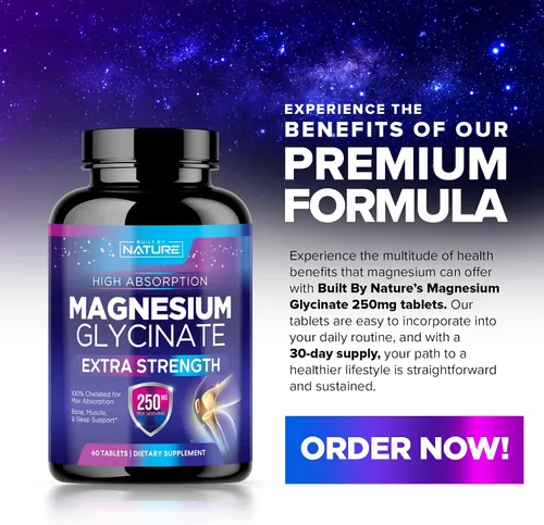 Miniatura 8 de Glicinato de magnesio 250 mg - Suplemento de magnesio quelado de alta absorción - Glicinato de magnesio 100% puro - Apoyo para la salud del estrés