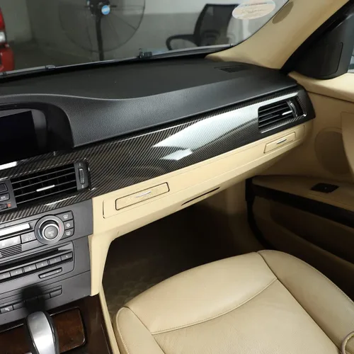 Miniatura 3 de YIWANG Calcomanías de fibra de carbono para el interior del tablero de instrumentos para BMW Serie 3 E90 2005-2012 LHD Auto Accesorios