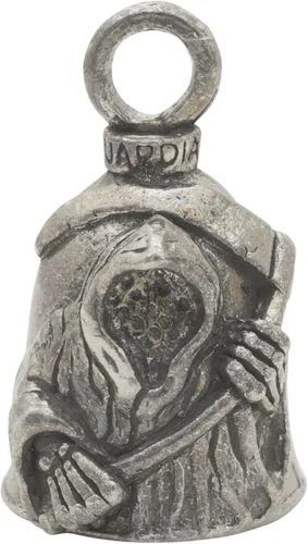 Miniatura 32 de Guardian Bell Good Luck Bell w/Keyring & Black Velvet Bag Motorcycle Bell Lead-Free Pewter Made in USA Phoenix Biker