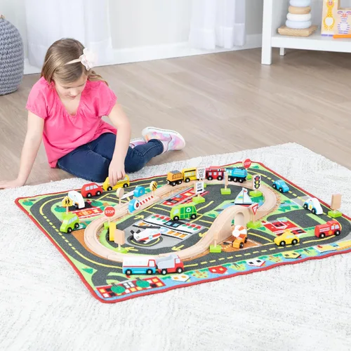 Miniatura 8 de Melissa & Doug Alfombra Deluxe Multi Vehículo Actividad (SIOC)