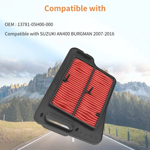 Miniatura 7 de AHL Filtro de aire 13781-05H00-000 compatible con SUZUKI AN400 BURGMAN 2007-2017/AN400 Burgman (ABS) 2011-2012/AN400 Z Burgman Executive (ABS)