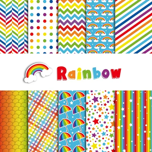 Morcheiong Juego de 60 hojas de papel con patrón de arcoíris, tamaño A5, papel decorativo colorido para manualidades, tarjetas, decoración de