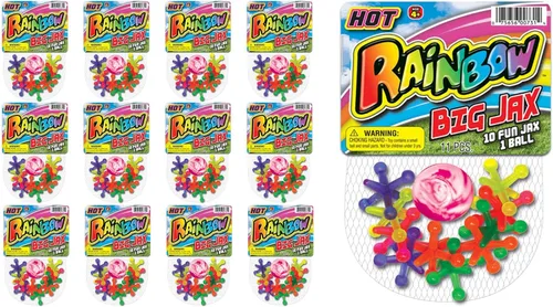 JA-RU Juego de gatos con pelota (paquete de 12) – Juego de gatos y bolas coloridos para niños, juguetes clásicos de patio de recreo, recuerdos de