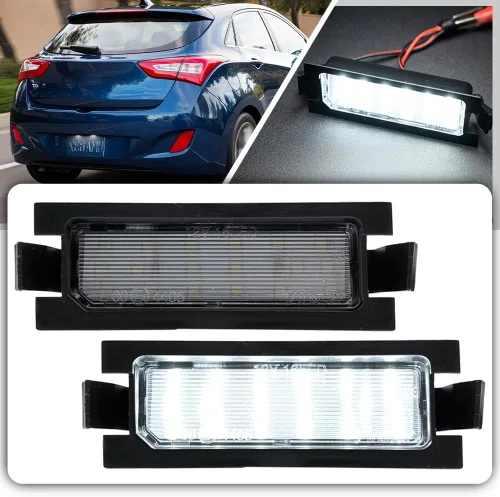 Miniatura 9 de nsautolighting Elan'tra - Luz LED de matrícula para Hyundai Kona N Elan'tra Tucson Sonata Kia Sport'age Sorento 6500K xenón blanco sin errores