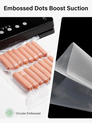Miniatura 5 de Kootek Bolsas selladoras al vacío para alimentos, bolsas de sellado al vacío de 100 galones, 11 x 16 pulgadas, grado comercial, sin BPA, bolsas