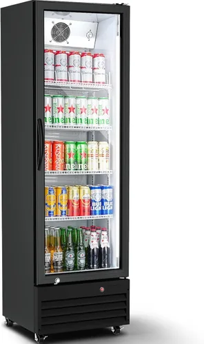 Miniatura 10 de BODEGA BODEGACOOLER - Refrigerador comercial de bebidas de 9 pies cúbicos con puerta de cristal, refrigeradores de bebidas para exhibición