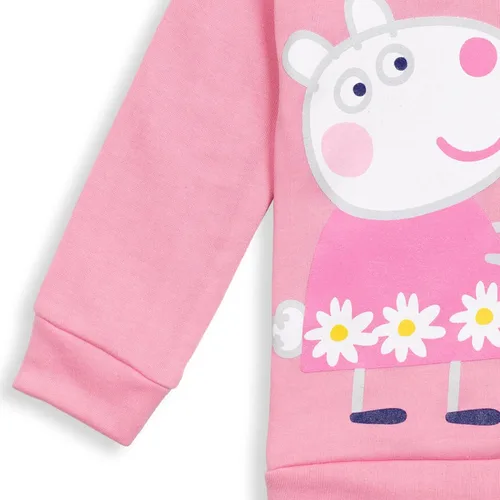 Miniatura 6 de Peppa Pig Conjunto de sudadera con capucha y leggings de forro polar para niñas pequeñas y grandes