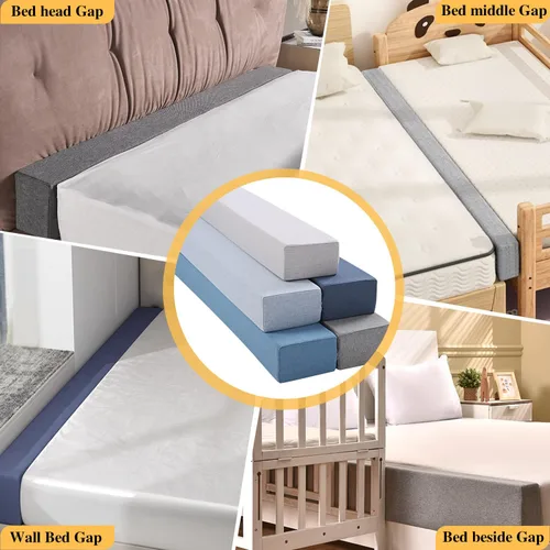 Miniatura 5 de Relleno de espacio para cama de 39 x 2 x 6 pulgadas, relleno extensor de colchón para espacio de cabecero, cojín de cabecero de grietas para espacio