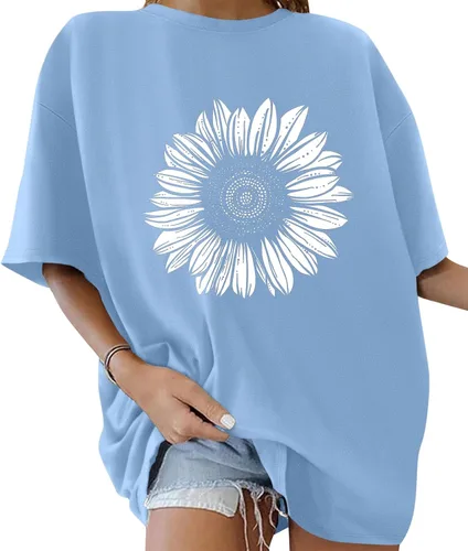 ORANDESIGNE Camisetas de algodón de gran tamaño para mujer, camisetas gráficas de manga corta, tops vintage, ropa casual de verano 2025