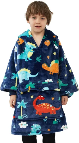 Miniatura 13 de Manta con Capucha Usable NOUKOW Manta Sherpa de Gran Tamaño Sudadera de Franela con Bolsillo Grande Estrellas que brillan en la oscuridad