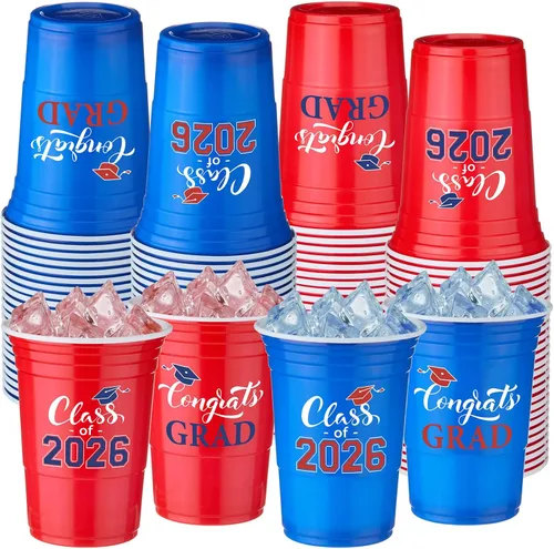 Miniatura 11 de Pickmesh 50 piezas de vasos de plástico para el Día de San Patricio de 16 onzas con diseño de trébol de la suerte, vasos desechables