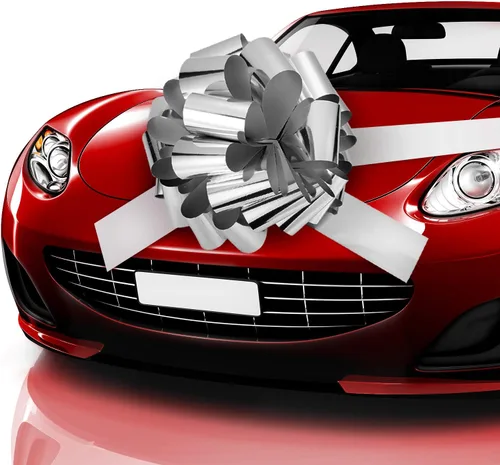 Miniatura 13 de Zonon Lazo grande para automóvil Lazo gigante para automóvil con listón de 20 pies para envolver regalos grandes, casas nuevas, grandes regalos