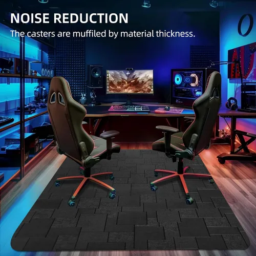 Miniatura 6 de Tapete para silla de oficina para suelo duro, 48 x 36 pulgadas, tapete para silla de computadora, protector de suelo de escritorio multiusos
