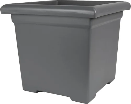 Miniatura 11 de The HC Companies Maceta cuadrada Accent con drenaje – Macetas clásicas para plantas de exterior y plantas de interior – Maceta cuadrada ligera