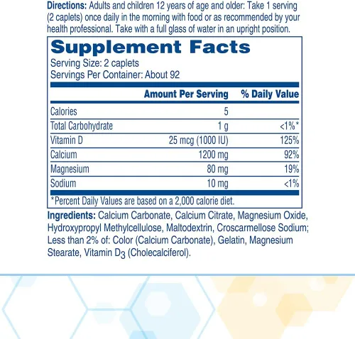 Miniatura 7 de Citracal Liberación Lenta - Calcio 1200 mg con Vitamina D3, Magnesio, Suplemento de Calcio, Apoyo para la Salud Ósea, Tomar Una Vez al Día