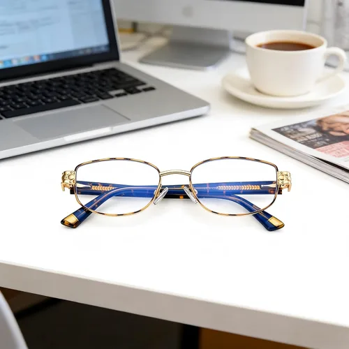 Miniatura 6 de Dollger Lentes rectangulares con bloqueo de luz azul para mujer y hombre, marco de metal cuadrado Y2K, pantalla de computadora