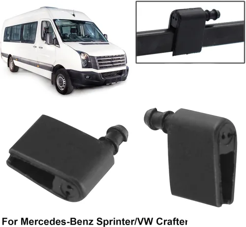 Miniatura 4 de XUKEY 2 boquillas para limpiaparabrisas, compatible con Mercedes-Benz Sprinter VW Crafter Freightliner Dodge Sprinter, OE#2E1955985 2E1955986