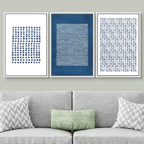 Miniatura 557 de SIGNWIN Lienzo enmarcado para pared, arte con pinceladas de flujo neutro en tonos beige abstractos, ilustraciones, arte moderno, decorativo